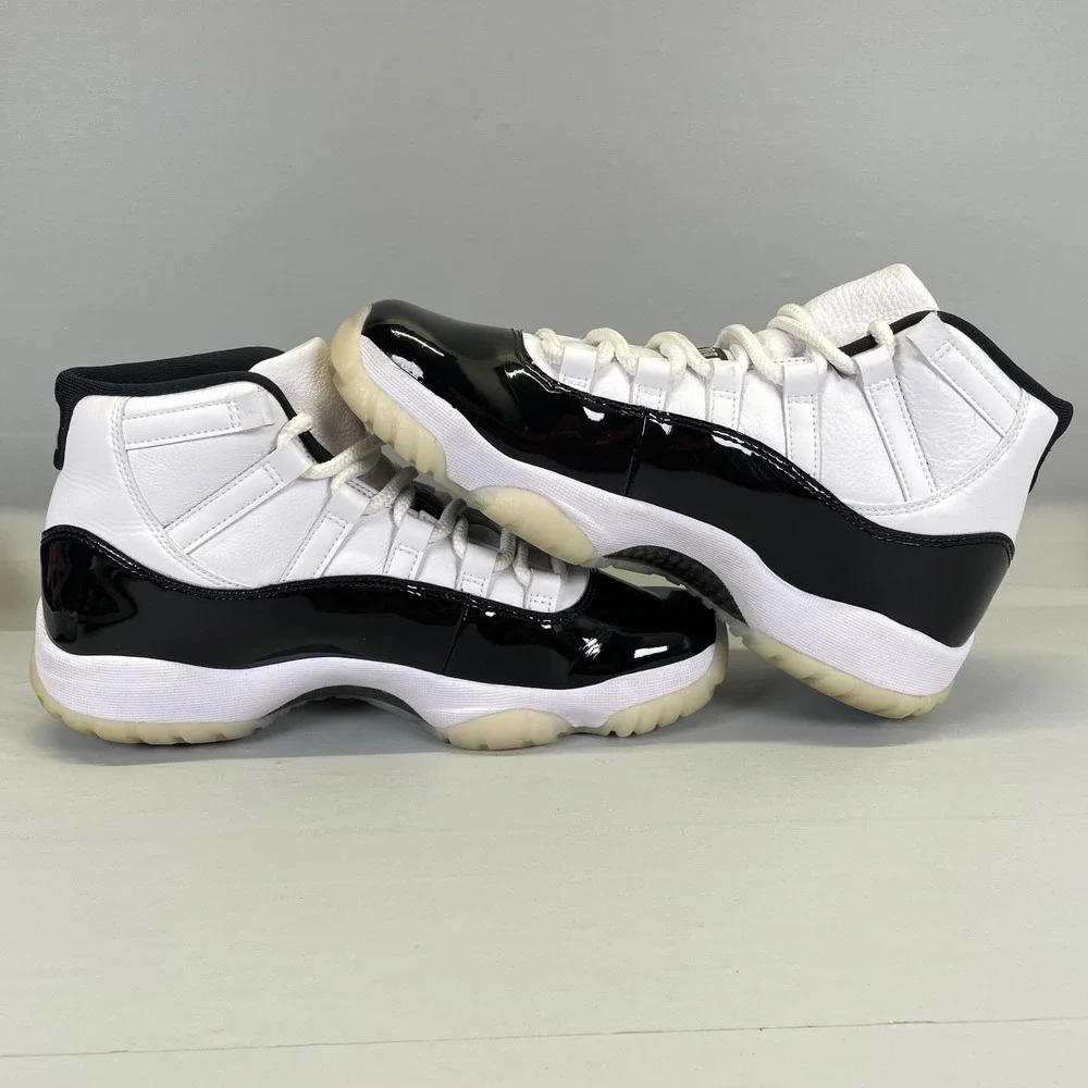 Air Jordan 11 Retro DMP Gratitude Basketball Shoes Mens Size 7.5 White Sneakers